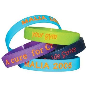 Debossed Silicone Wristbands with Colour Infill