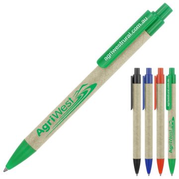 Eco Pen Ballpoint Recycled Paper Sage