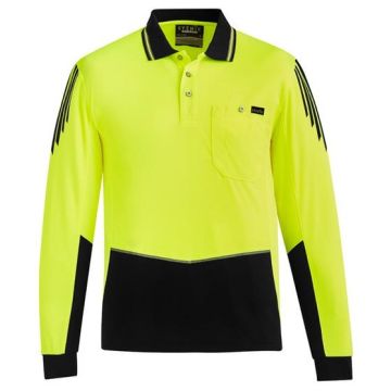 Mens Hi Vis Flux L/S Polo