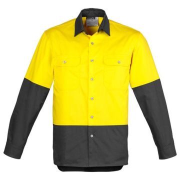 Mens Hi Vis Spliced Industrial Shirt