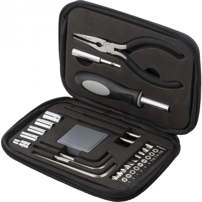Bonded leather case tool kit Lani