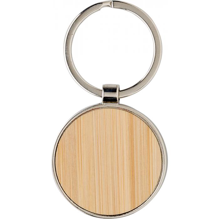 Bamboo and metal key chain Tillie 