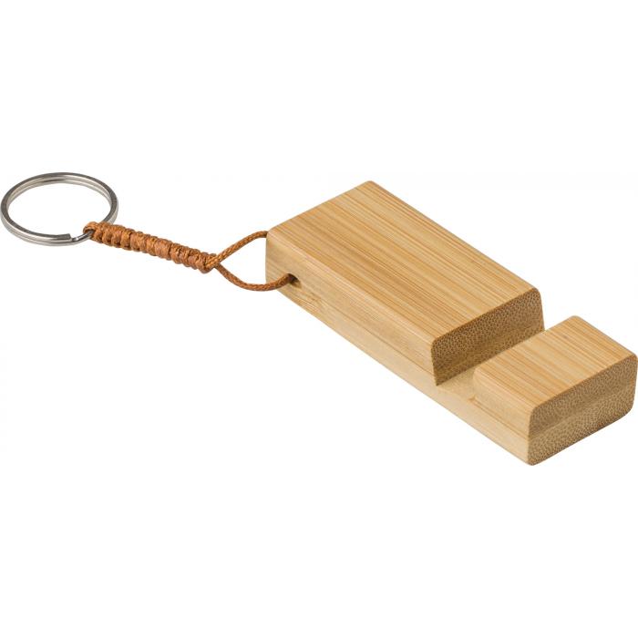 Bamboo key chain phone stand Kian