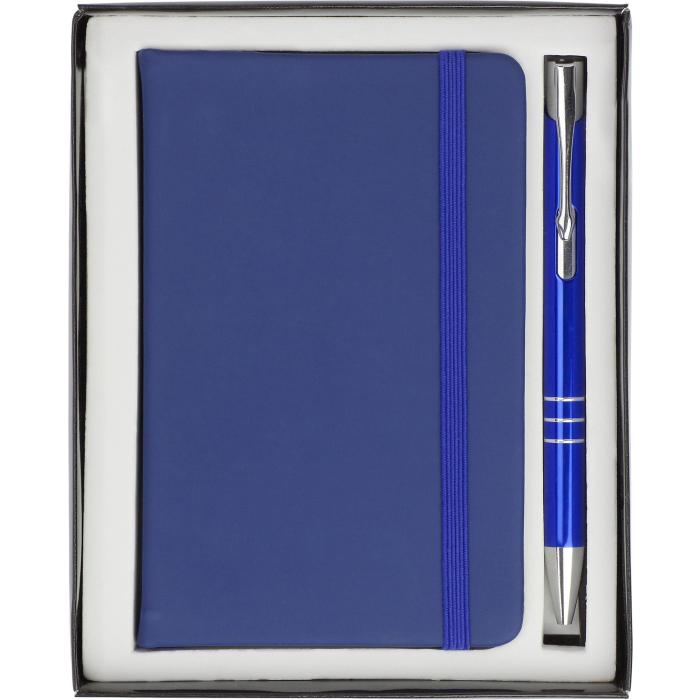 PU notebook with aluminium ballpen Joshua