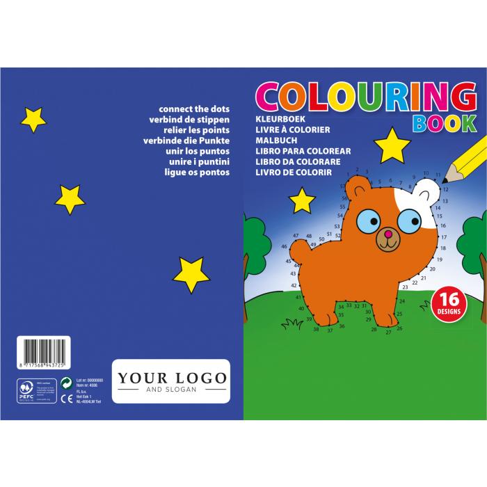 Cardboard colouring book Constanze