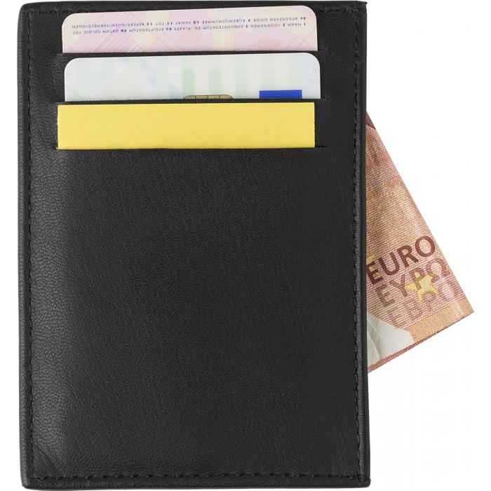 Split leather credit card wallet Logan