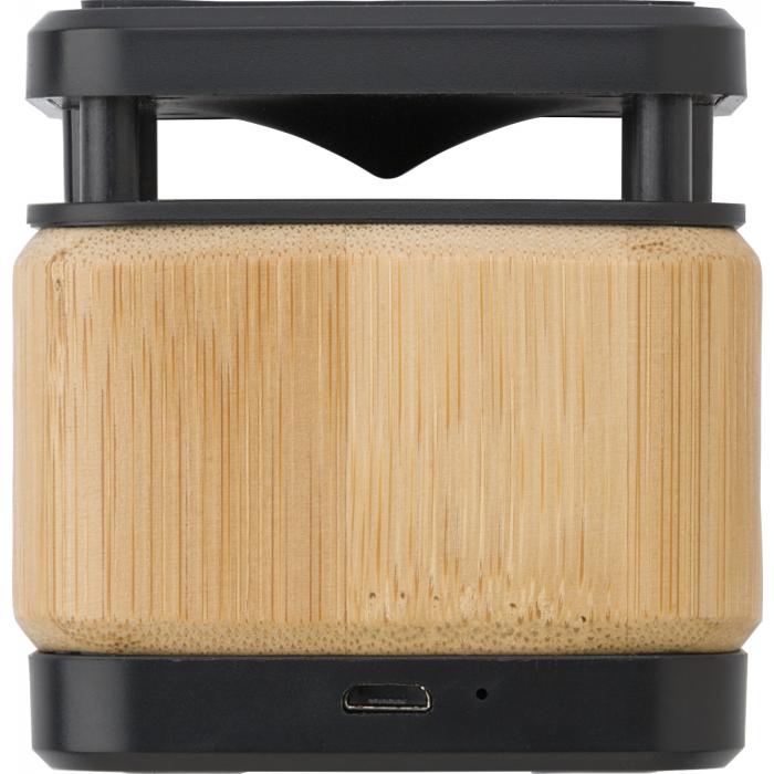 Bamboo and ABS wireless speaker and charger Nova