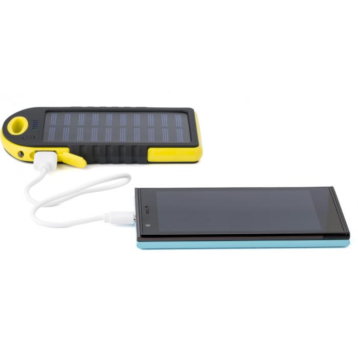 Rubberized ABS solar power bank Aurora