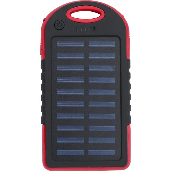 Rubberized ABS solar power bank Aurora