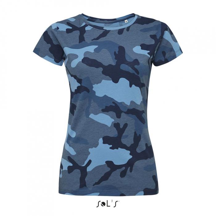 Camo Women's - Round Collar T-shirt