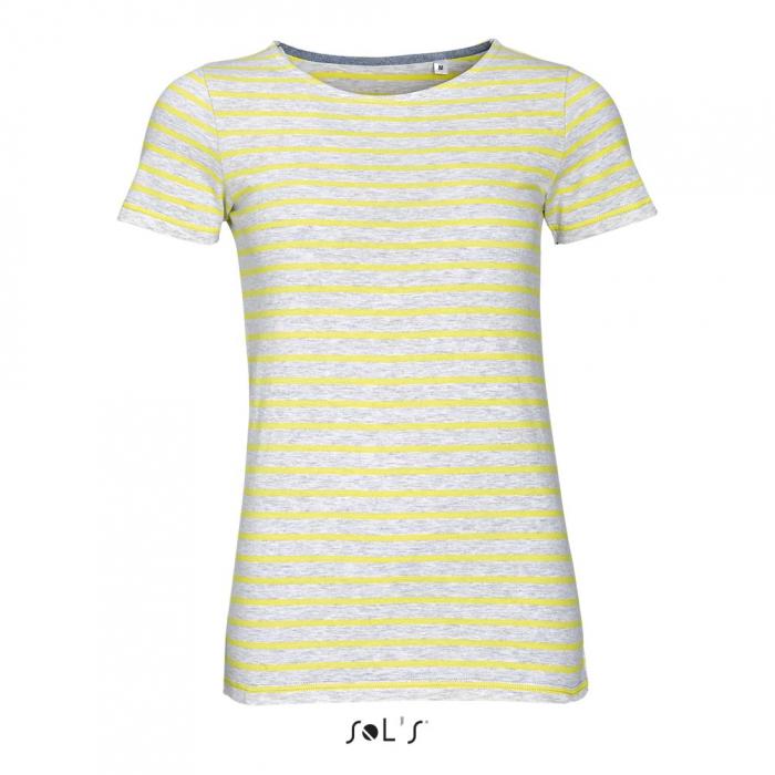 Miles Women's Round Neck Striped T-shirt