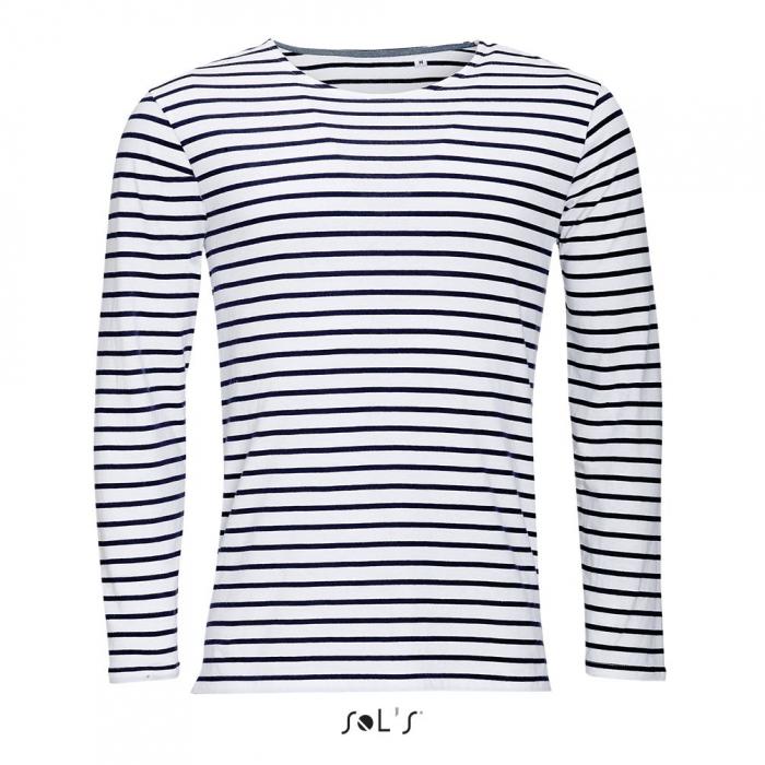 Marine Men's Long Sleeve Striped T-shirt