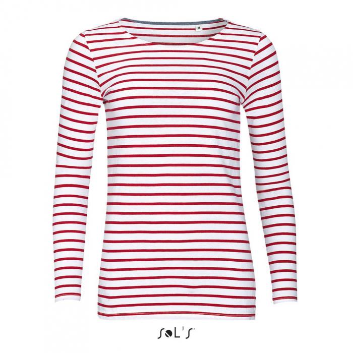 Marine Women's Long Sleeve Striped T-shirt