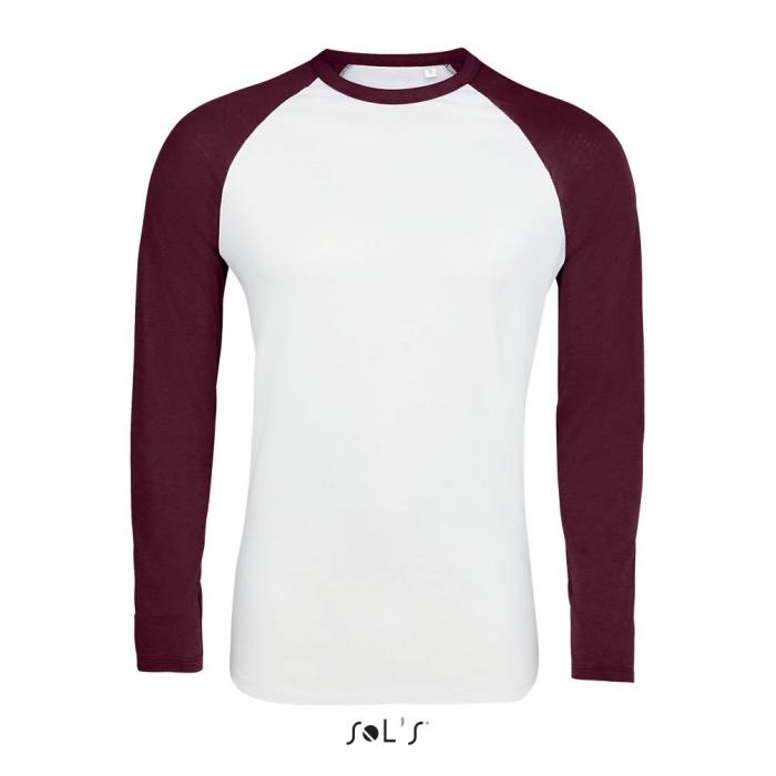 Funky Lsl Men's Two-colour T-shirt With Long Raglan Sleeves