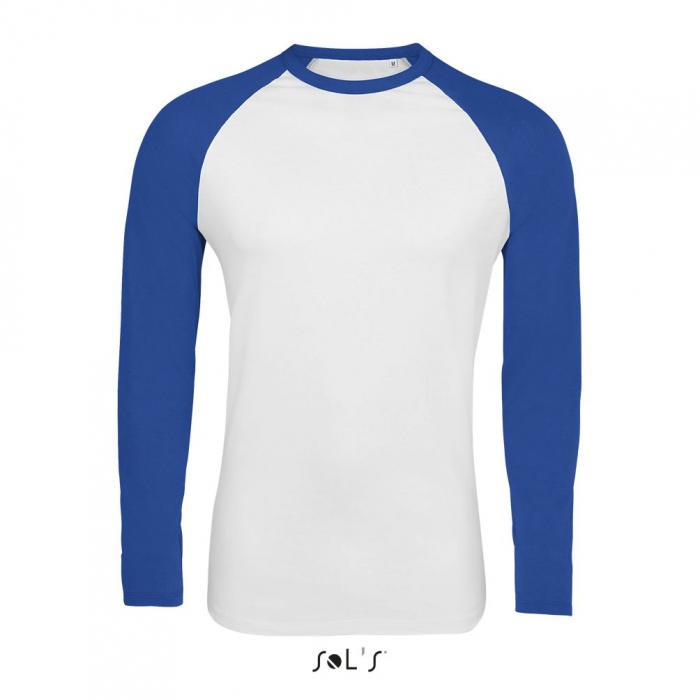 Funky Lsl Men's Two-colour T-shirt With Long Raglan Sleeves