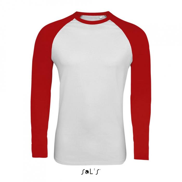 Funky Lsl Men's Two-colour T-shirt With Long Raglan Sleeves