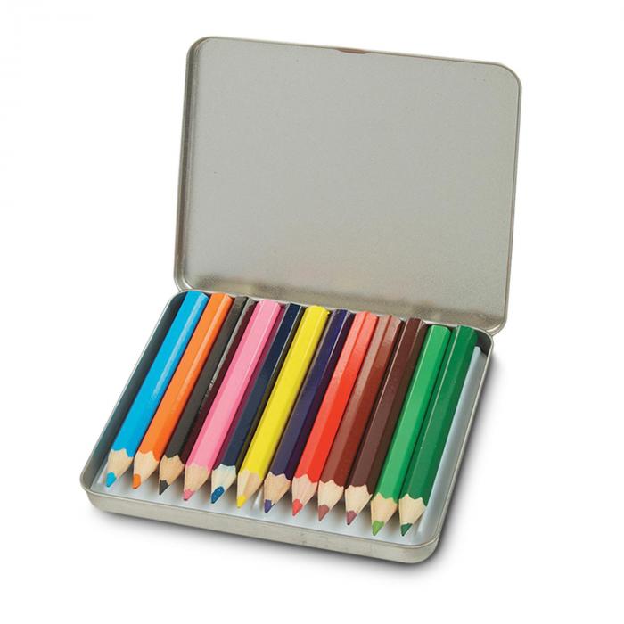 12 Piece Coloured Pencil Tin