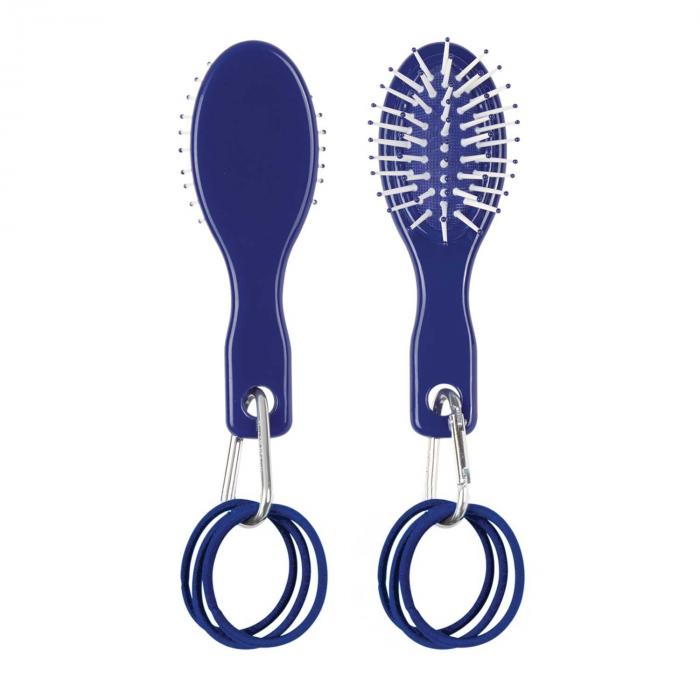 Hair Brush And Bands With Carabiner