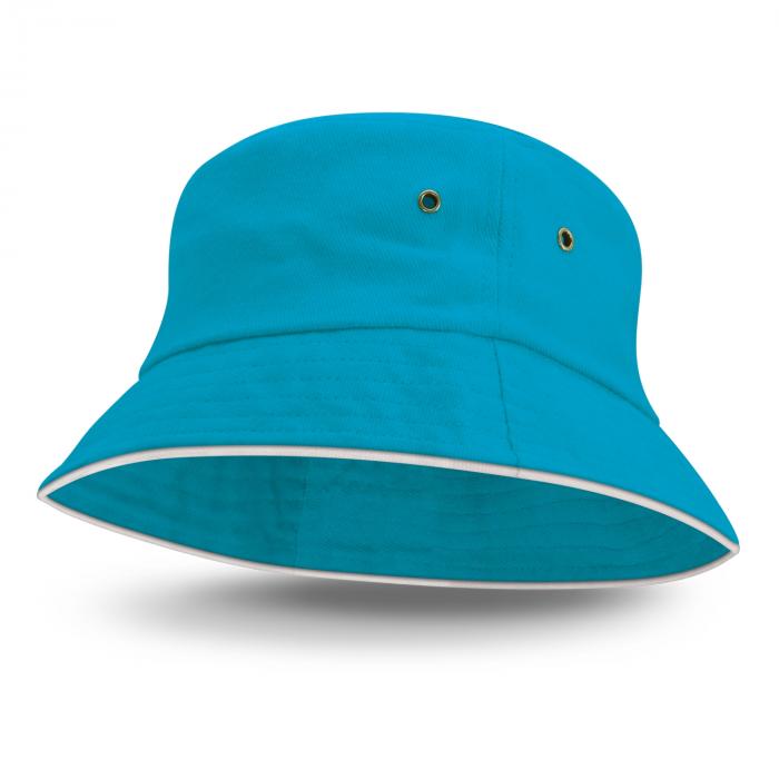 Bondi Premium Bucket Hat - White Sandwich Trim