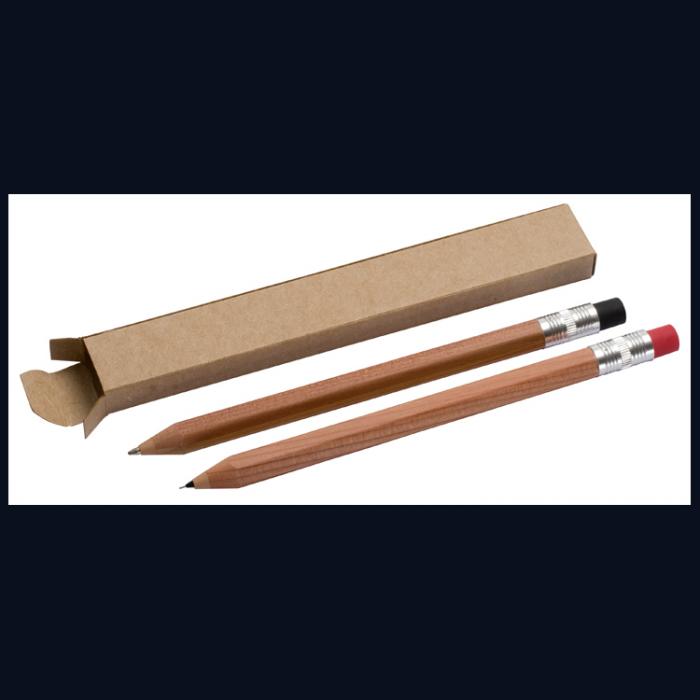 Wooden Pen And Pencil Set