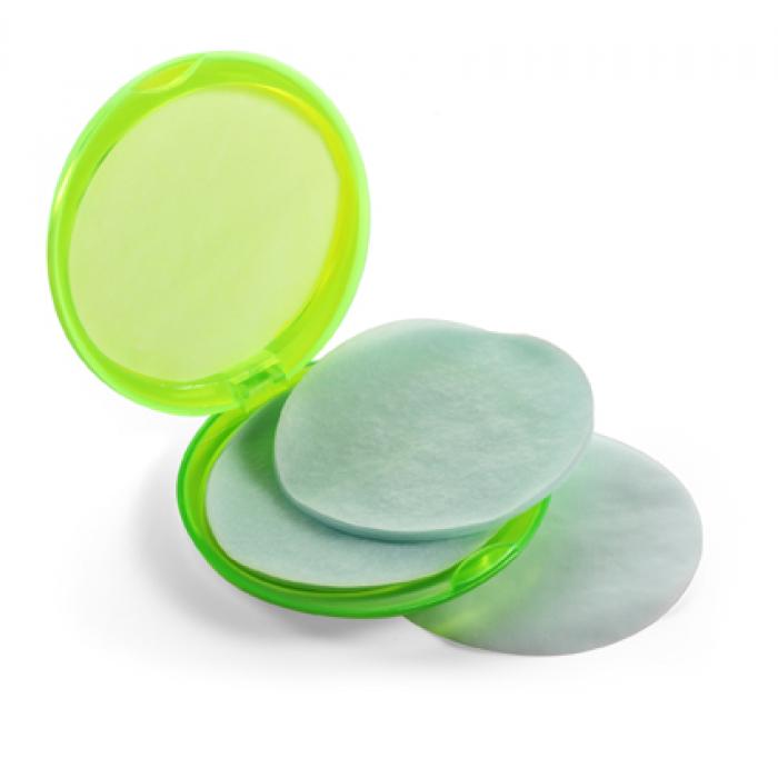 Round Plastic Transparent Box With 25 Soap Leaves