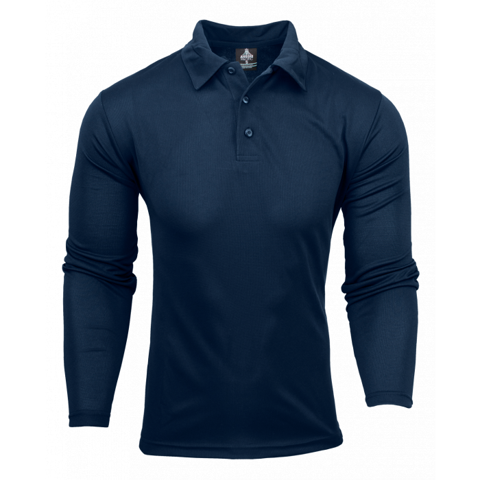 Mens Long Sleeve Botany Polo