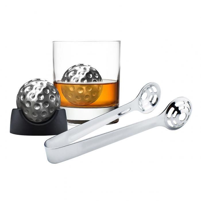 Ice Golf Ball Set With Tongs, Trays and Velvet Pouch in Magnetic Gift Box AVANTI