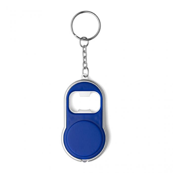 Key Chain With Plastic Bottle Opener and LED Light