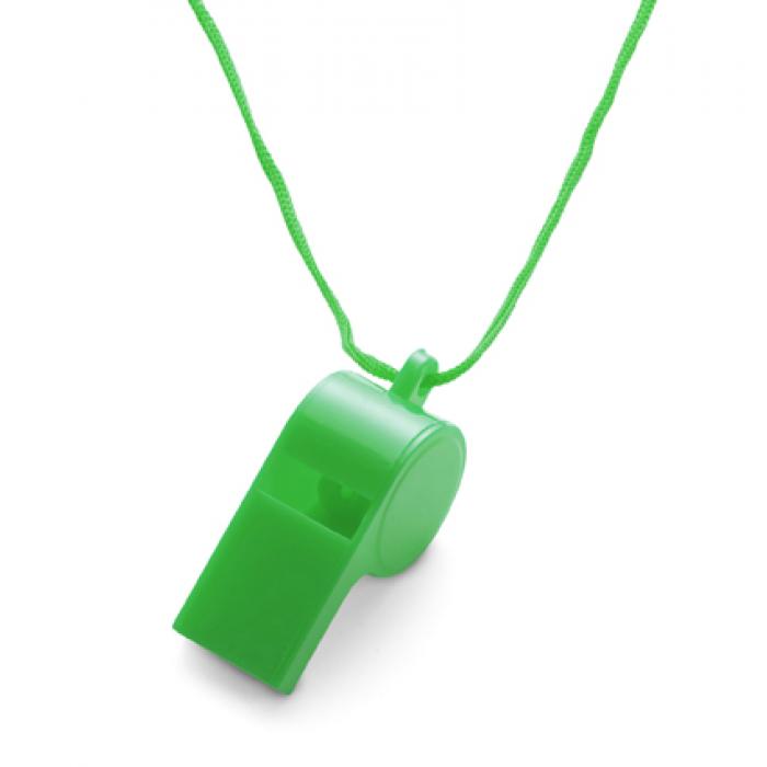 Plastic Whistle With Neck Cord