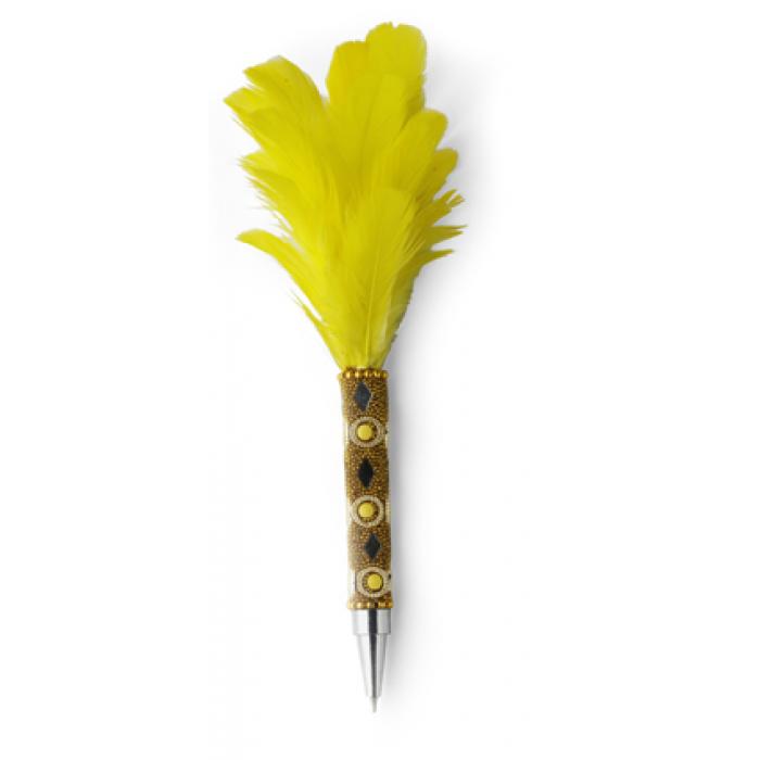 Feathers Metal Ballpen With Hand