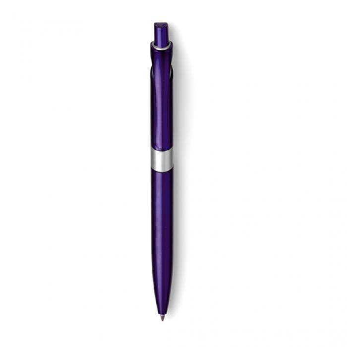 Plastic Retractable Ballpen With Satin Finish And Blue Ink