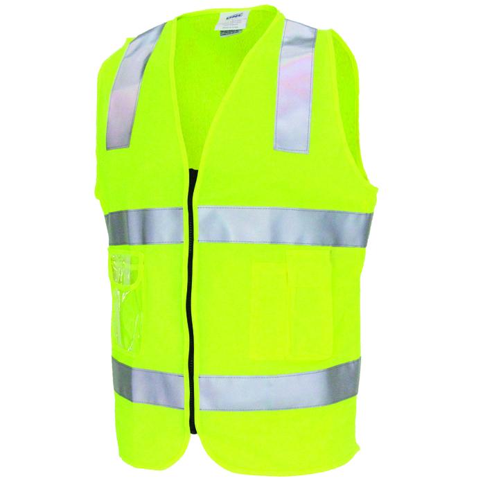 Day/Night Side Panel Safety Vest with Generic R/Tape