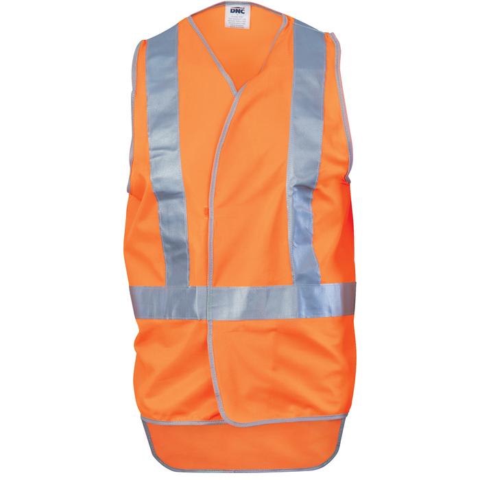 Day/Night Cross Back Safety Vests with Tail