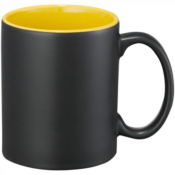 Ceramic Mug Black Yellow