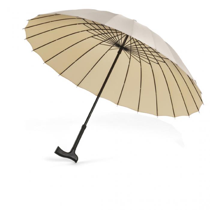 Umbrella/Walking Stick With Manual Opening