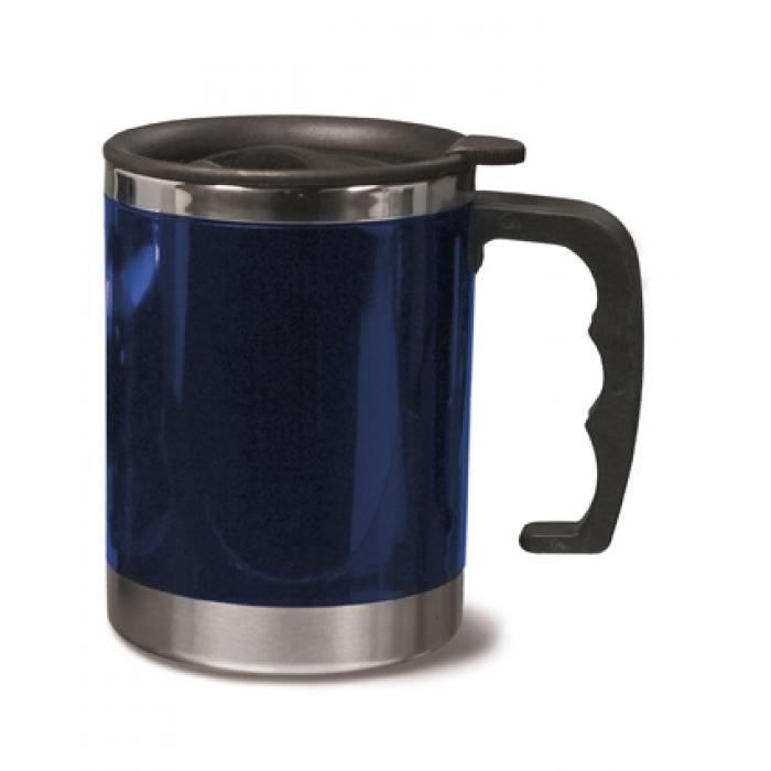 Coloured Plastic Mug With A Stainless Steel Interior