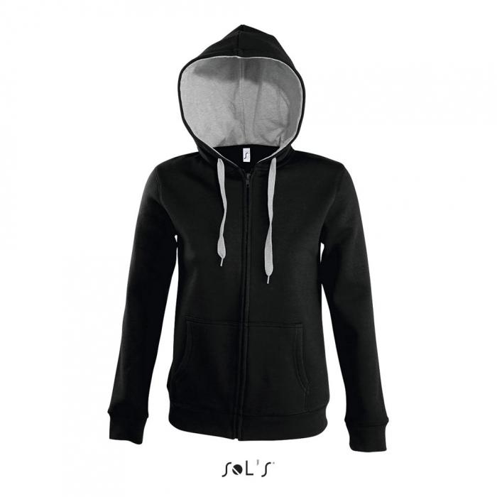 Soul Women's Contrasted Jacket With Lined Hood