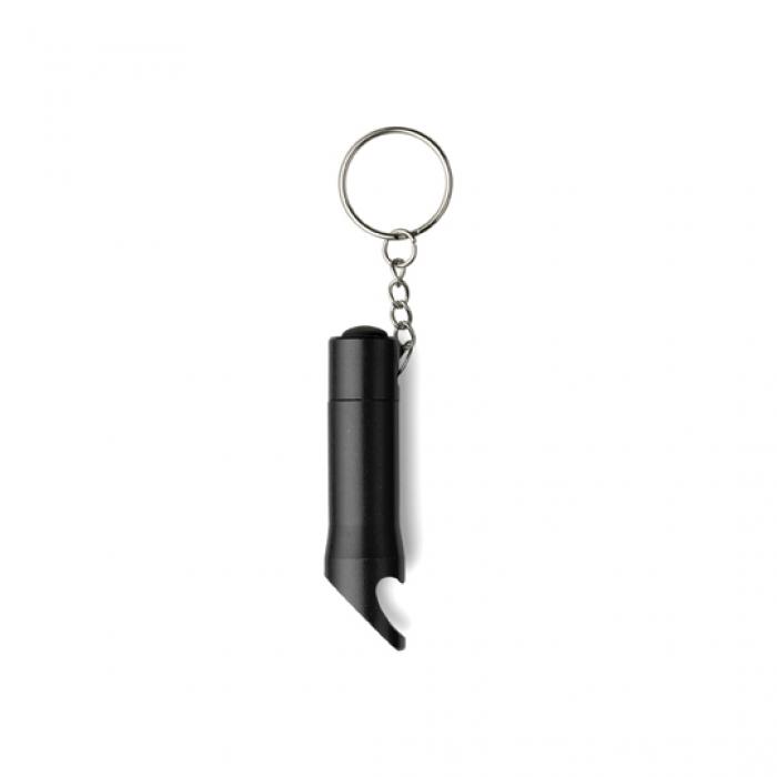 Metal Opener On A Key Chain With Push Button Torch