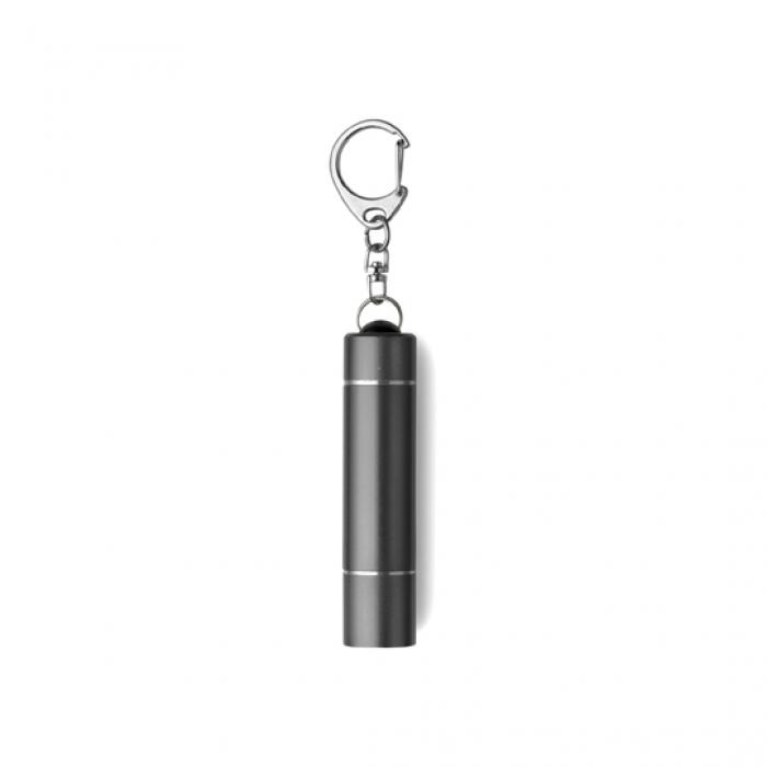 Metal Push Button Torch With LED Light On A Keychain