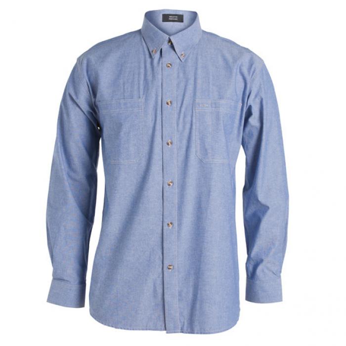 Long Sleeve Cotton Chambray Shirt