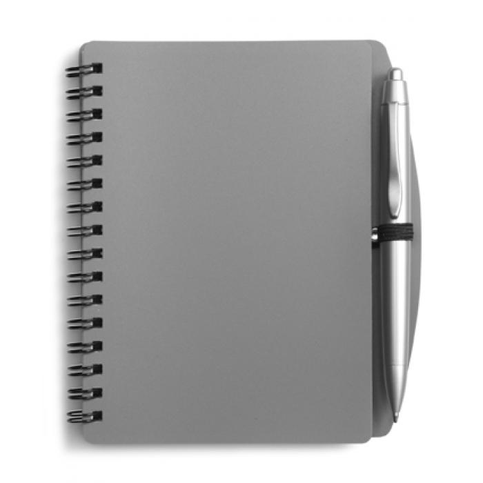 A6 Spiral Bound PVC Covered Notebook With Blue Ink Ballpen