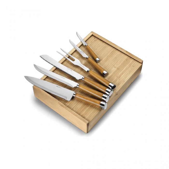 Set Of Six Kitchen Utensils Pack In A Bamboo Box