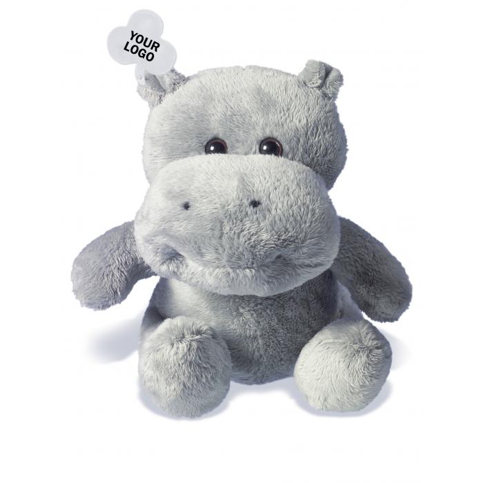 Soft Toy Hippo Plush Material With Tag For Printing