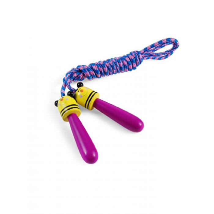 Skipping Rope With Animal Design On Wooden Handles