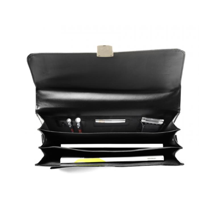 Briefcase Made Of Bonded Leather Contains Adjustable Straps