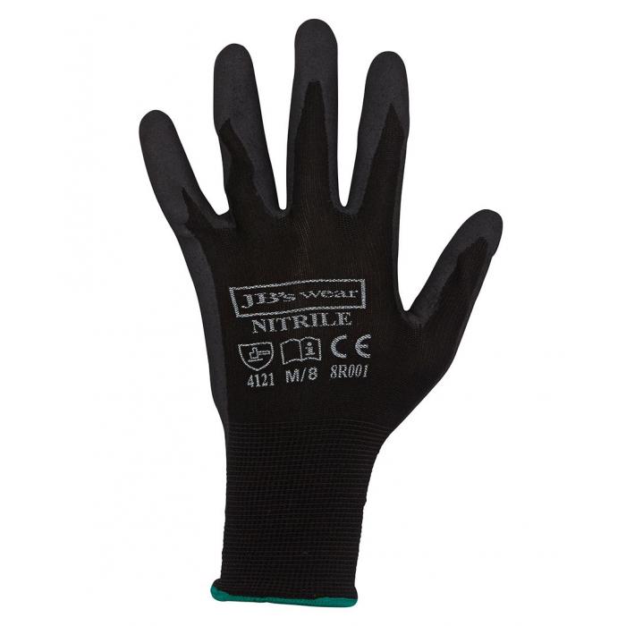 Jb's Black Nitrile Breathable Glove (12 Pack)
