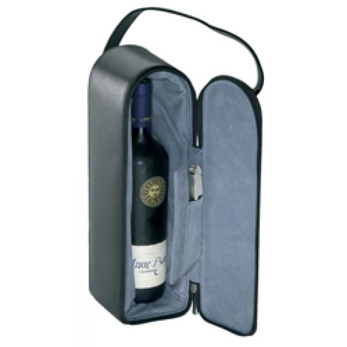 Single Bottle Leather Wine Carrier