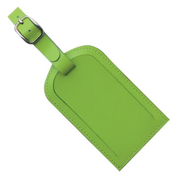 Green Covered Luggage Tag