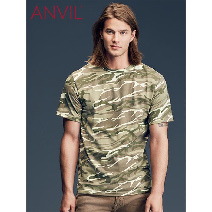 Anvil Midweight Adult Camouflage Tee 