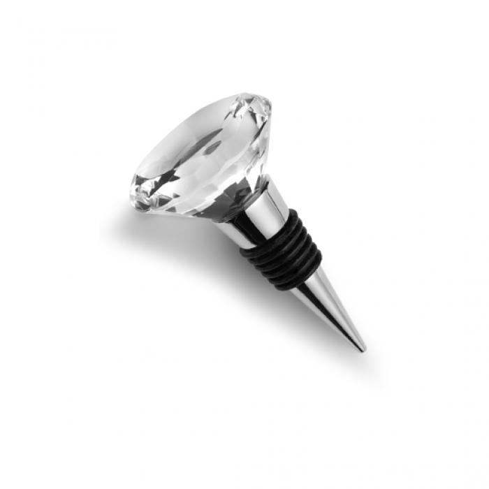 Wine Stopper With A Crystal Top Supplied In Silk Lined Gift Box